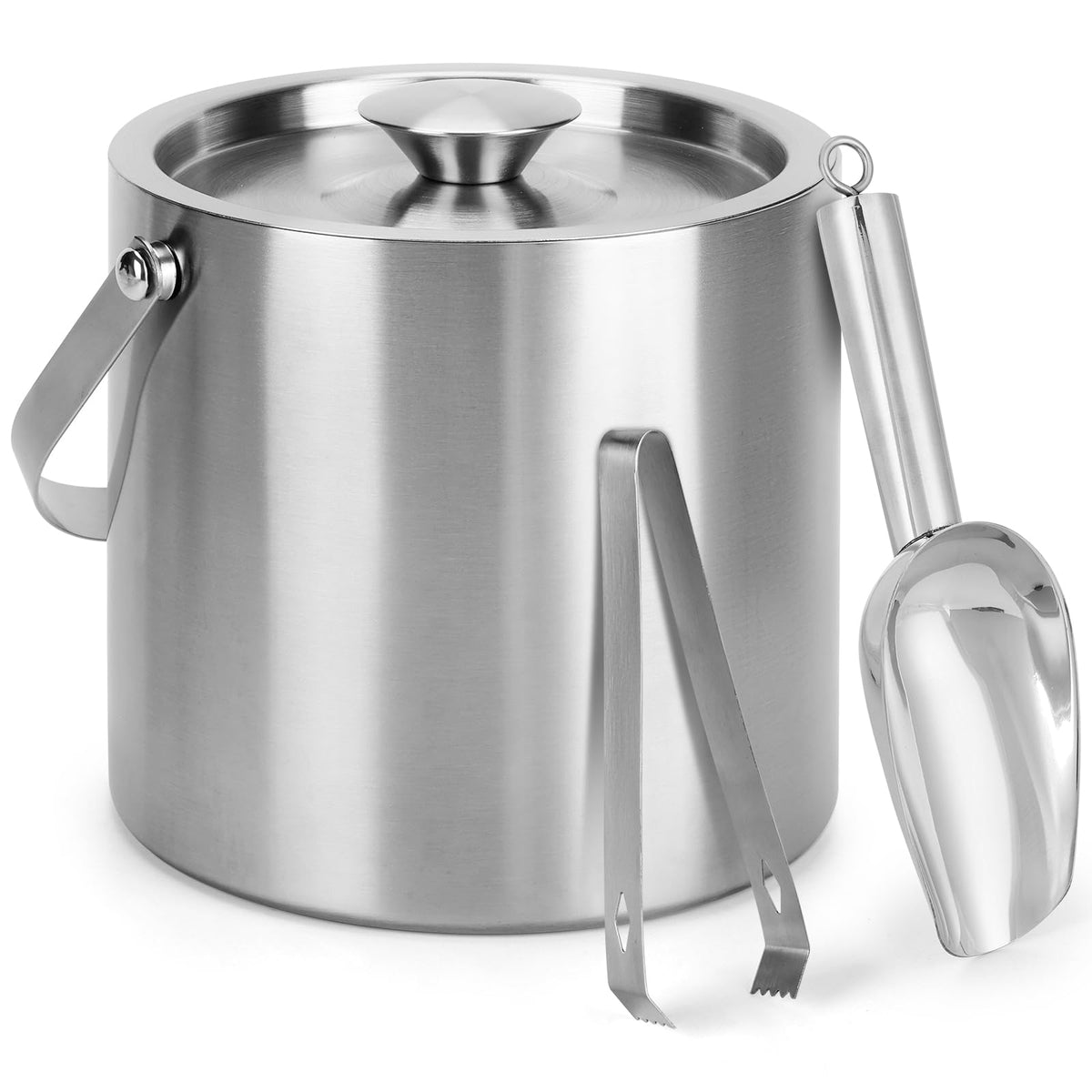 Berverra 3-liter ice bucket with scoop makes ice serving quick and easy