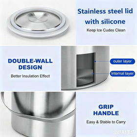 Berverra inner 304 stainless steel lining ensures durable food-safe ice storage