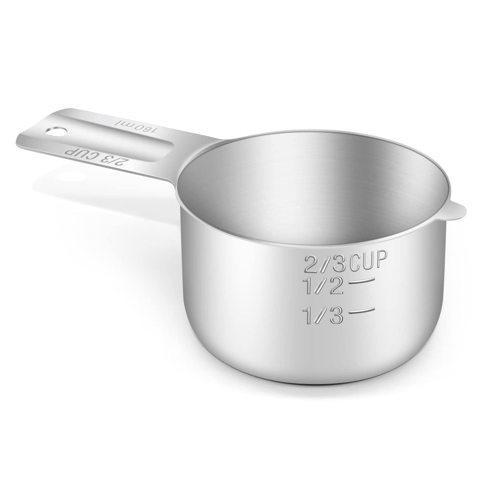 BERYLER 2-3 cup measuring cup with clear marks for precise kitchen measurements.