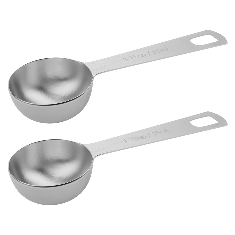 beryler 2-piece measuring spoons with clear scales for precise dosing.