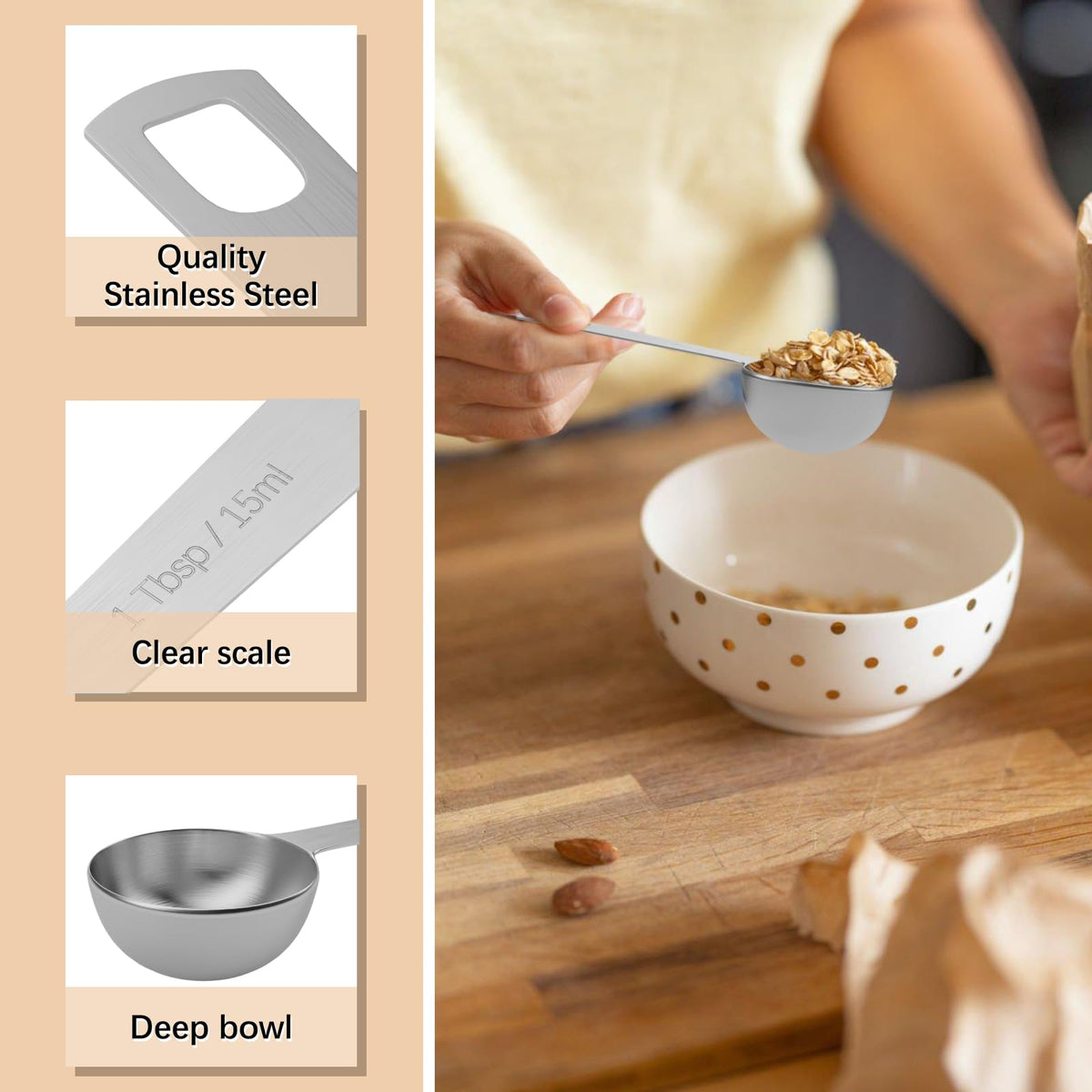 beryler stainless steel construction offers durable, toxin-free kitchen tools.
