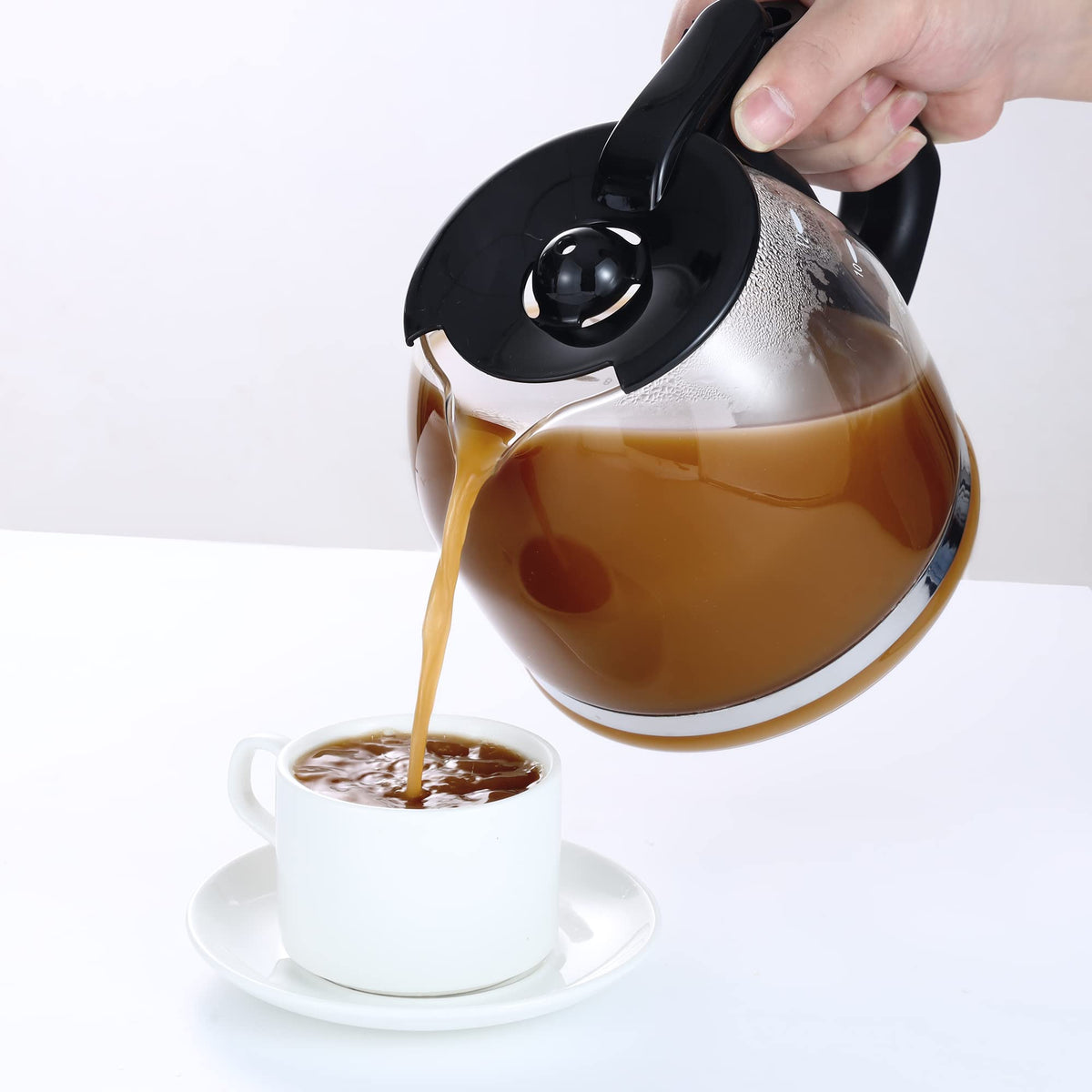 BESBARISTA 12-cup carafe fits compatible Mr. Coffee models.