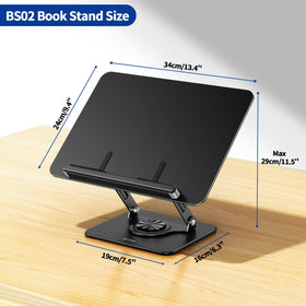 Besign BS02 cookbook stand keeps recipes steady with elastic clips.