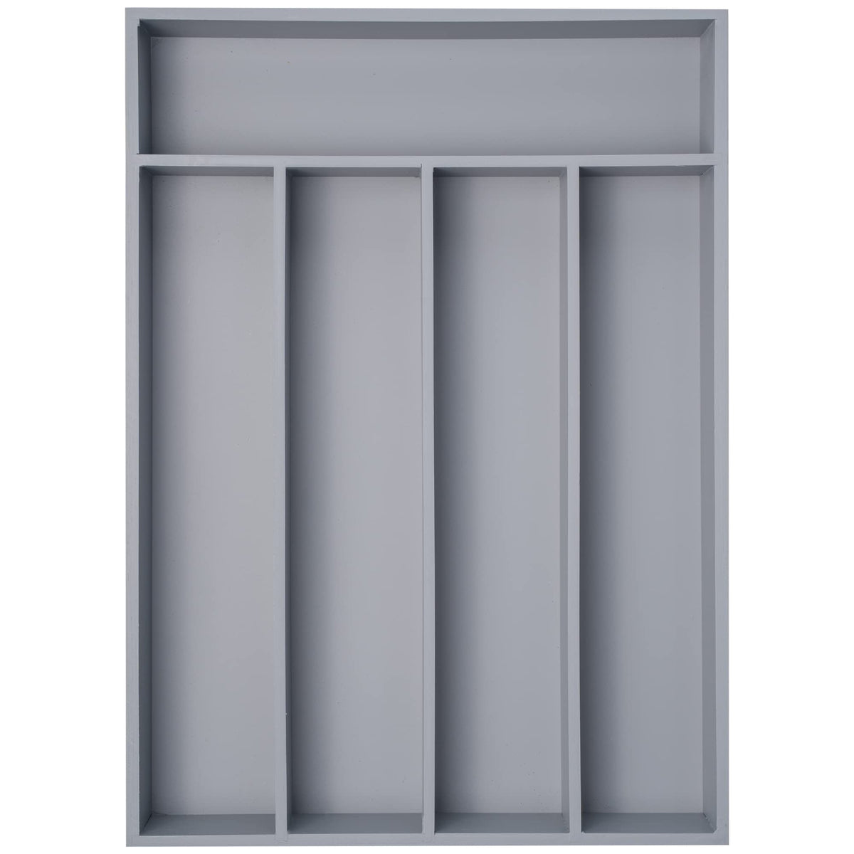 Besilord bamboo silverware holder in a drawer with five-slot organization
