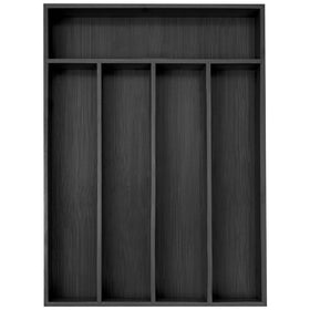 Besilord bamboo silverware holder with five slots keeps drawers organized and items at hand