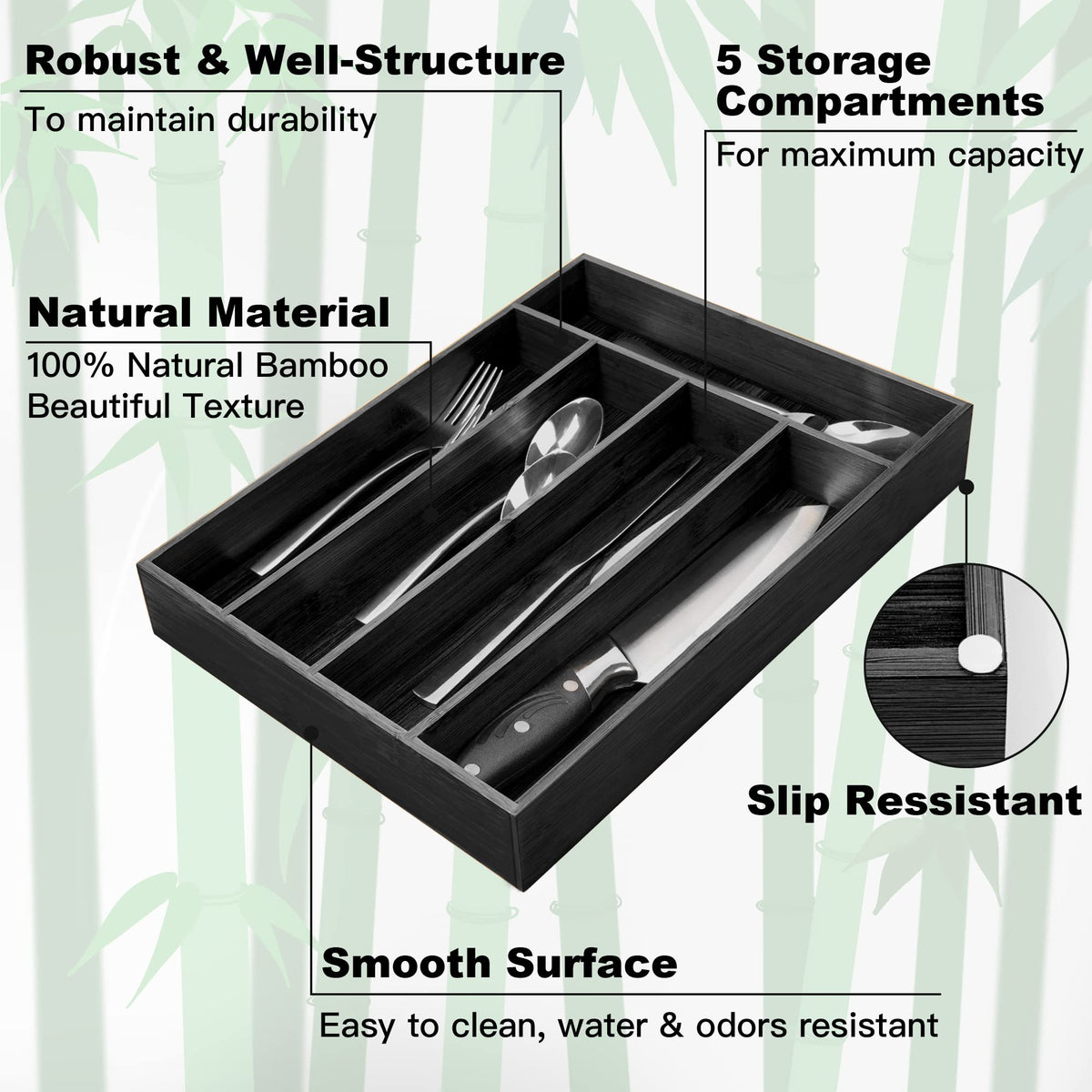 Besilord drawer tray features mortise and tenon construction for durability
