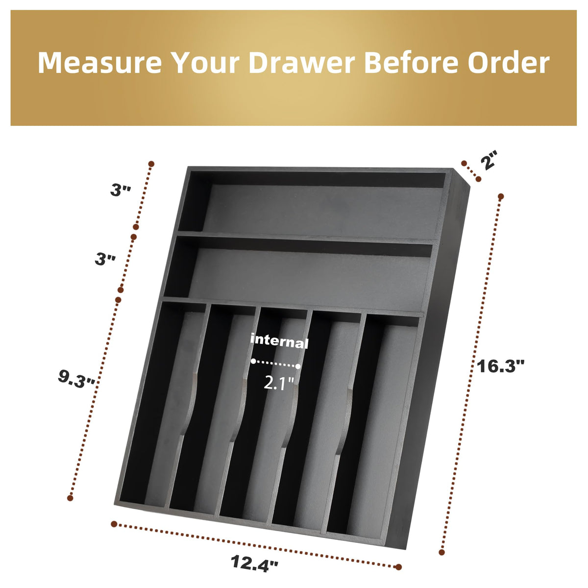 Besilord bamboo drawer tray offering natural durability for organization