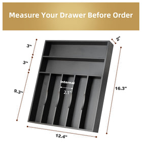 Besilord bamboo drawer tray offering natural durability for organization