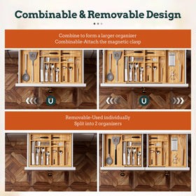 Besilord bamboo drawer rack is waterproof and odor-resistant for kitchen durability.