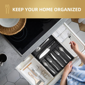 Besilord multi use organizer suitable for kitchen bathroom or office drawers
