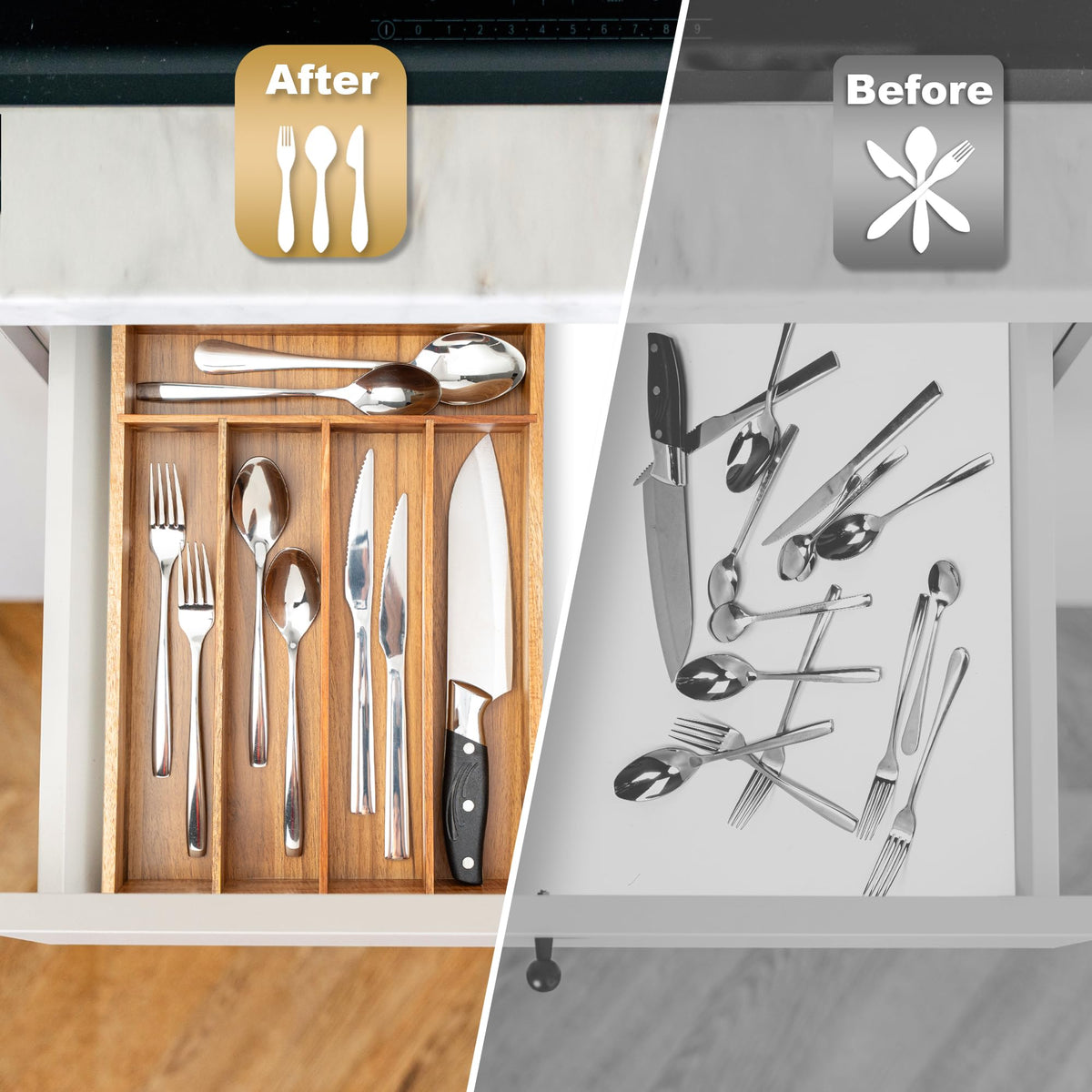 Besilord simple elegant design adds natural warmth to any drawer