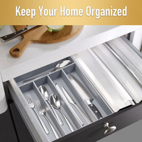 Besilord multifunctional drawer organizer for utensils and cosmetics