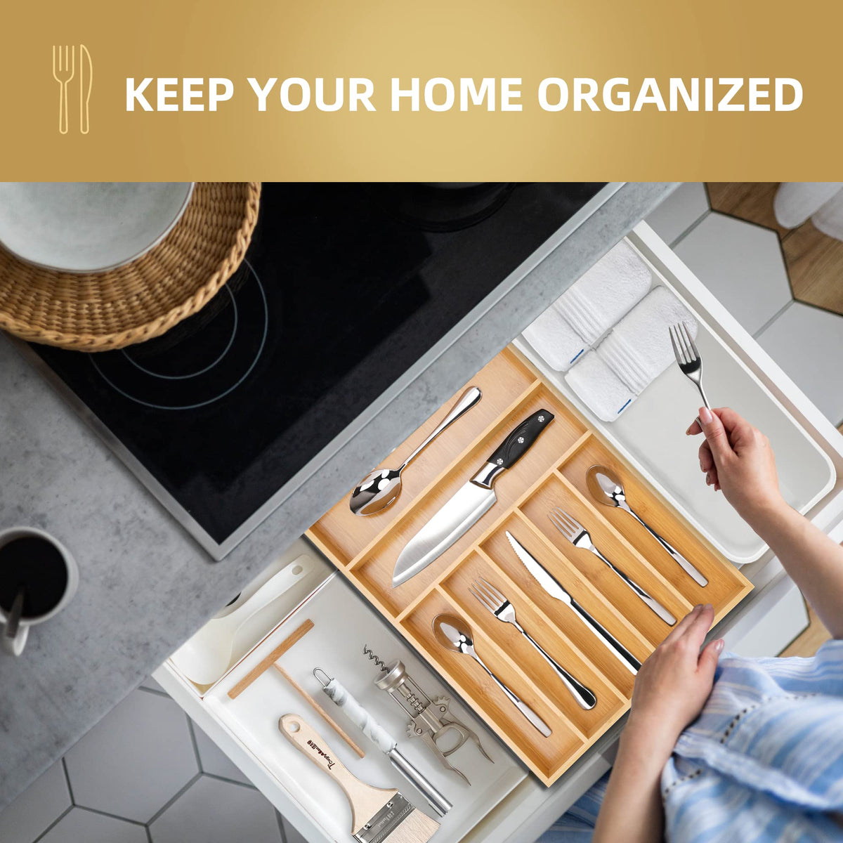Besilord non-slip base keeps the organizer steady during use.