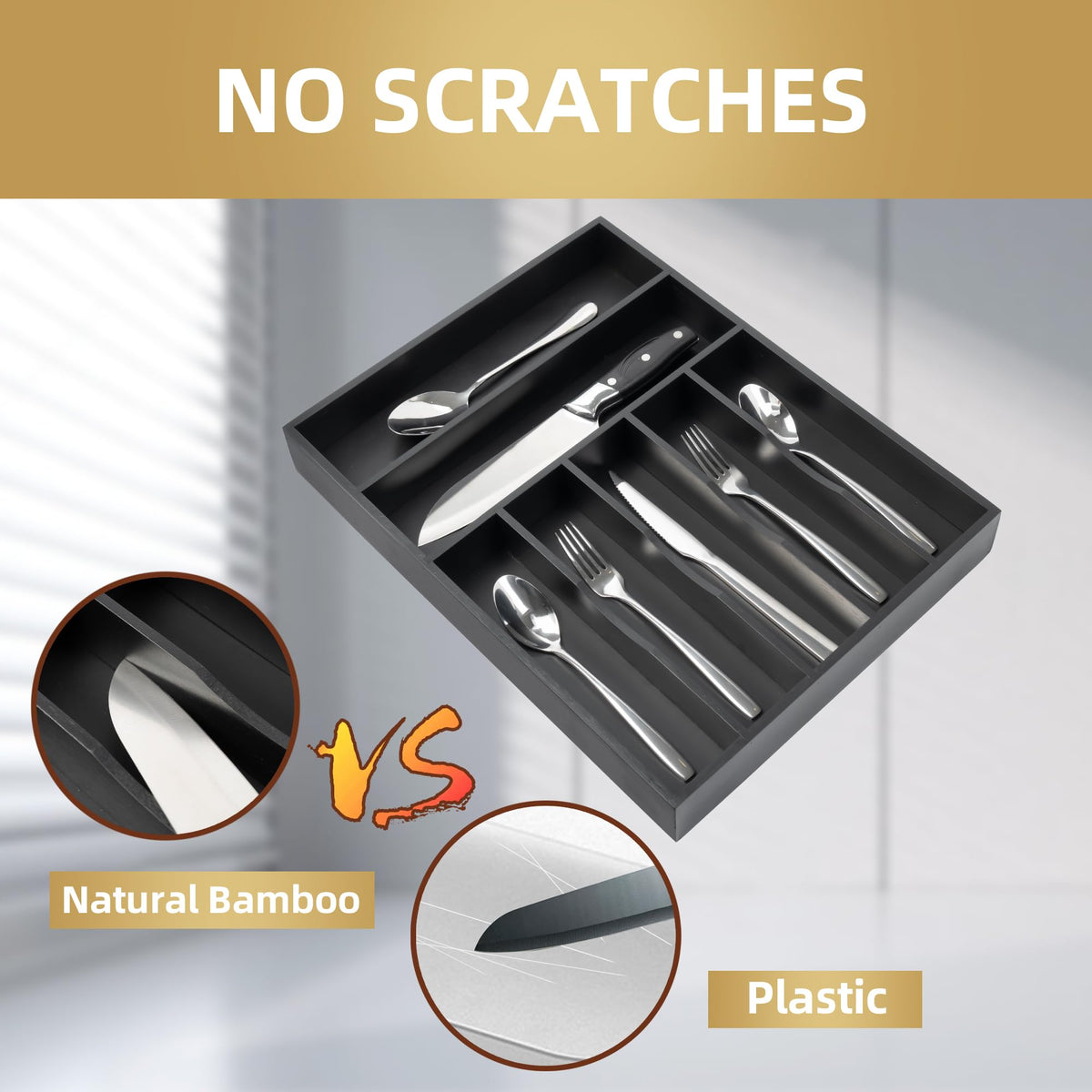 Besilord organizer with non slip base keeps the tray steady during use