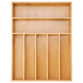 Besilord 7-slot silverware organizer in a drawer for quick access.