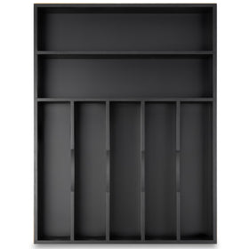 Besilord black 7-slot silverware organizer for quick utensil access