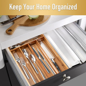 Besilord silverware tray features non-slip base for stable, clutter-free drawers