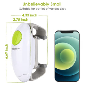 Besmon electric jar opener shows easy button operation for effortless opening.