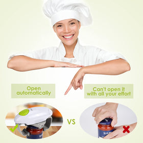 Besmon electric jar opener handles various lid sizes for versatility.