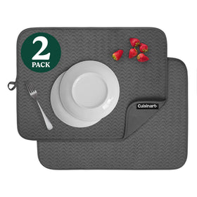 Best Brands Cuisinart dish drying mat 18x24 flat lay for quick counter drying