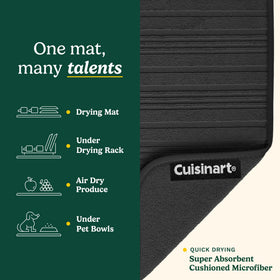 Best Brands Cuisinart dish drying mat folded for easy storage in small spaces