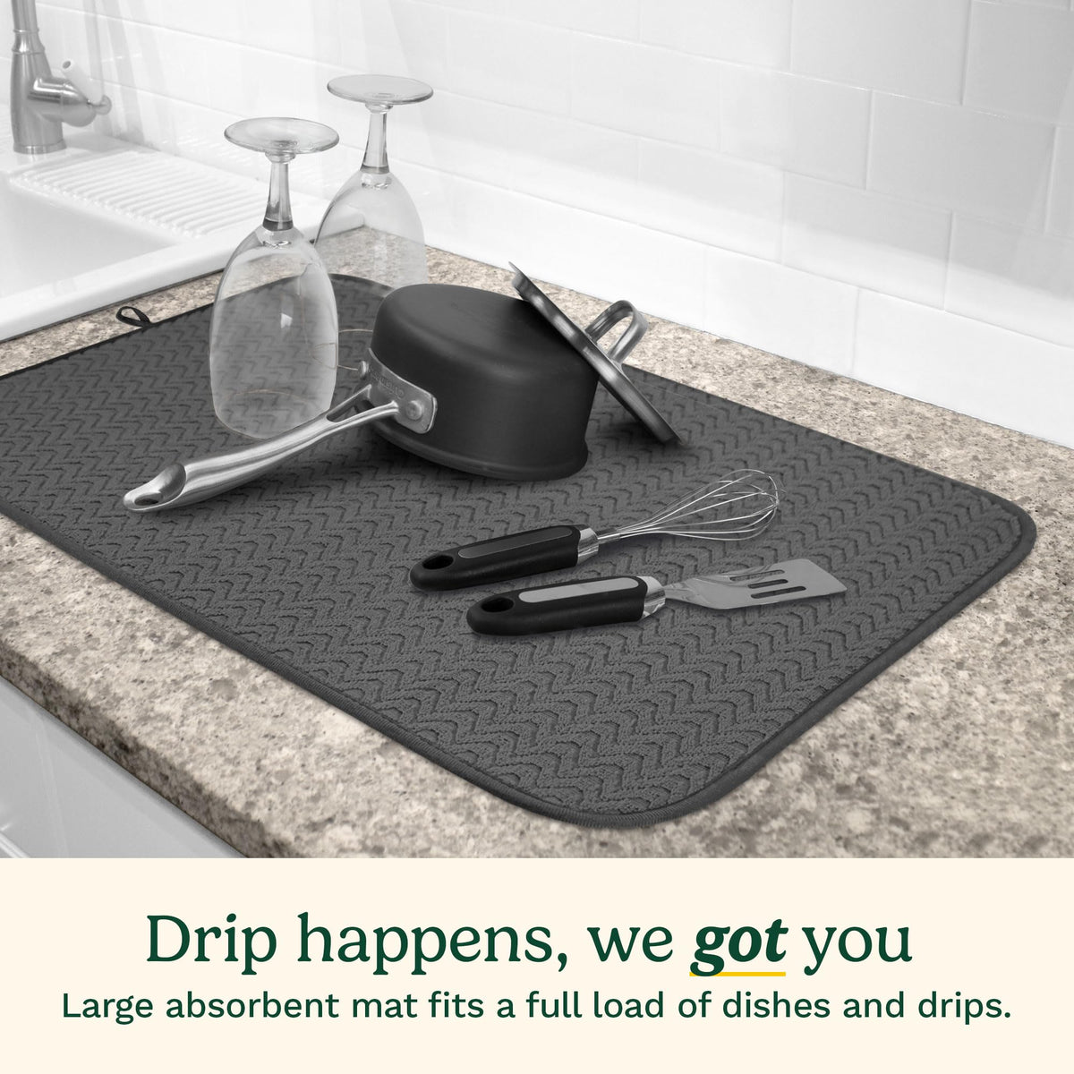 Best Brands Cuisinart dish drying mat folded for tidy storage