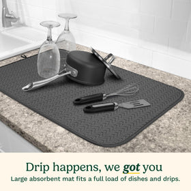Best Brands Cuisinart dish drying mat folded for tidy storage