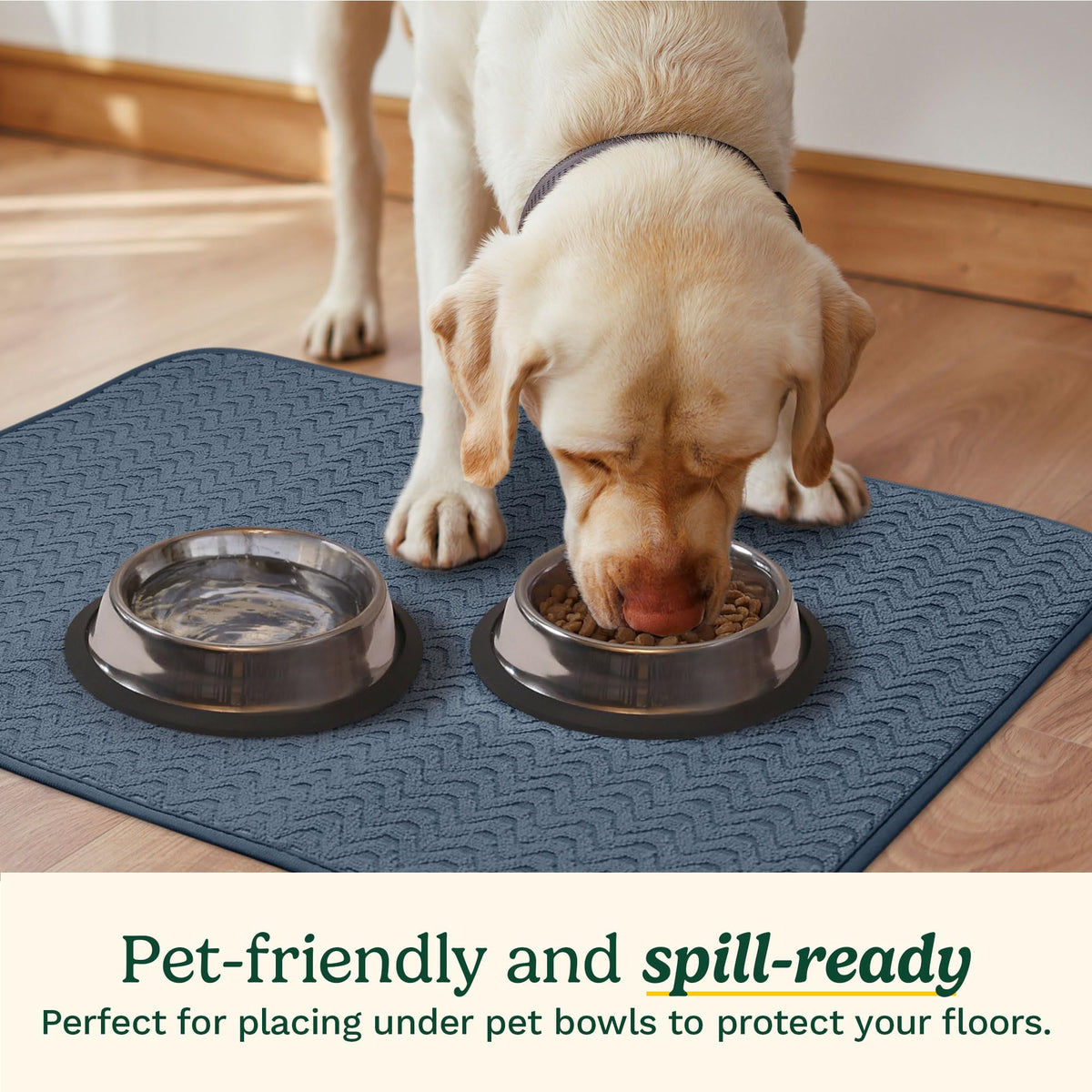 Best Brands machine washable dish mat for easy cleaning after use.