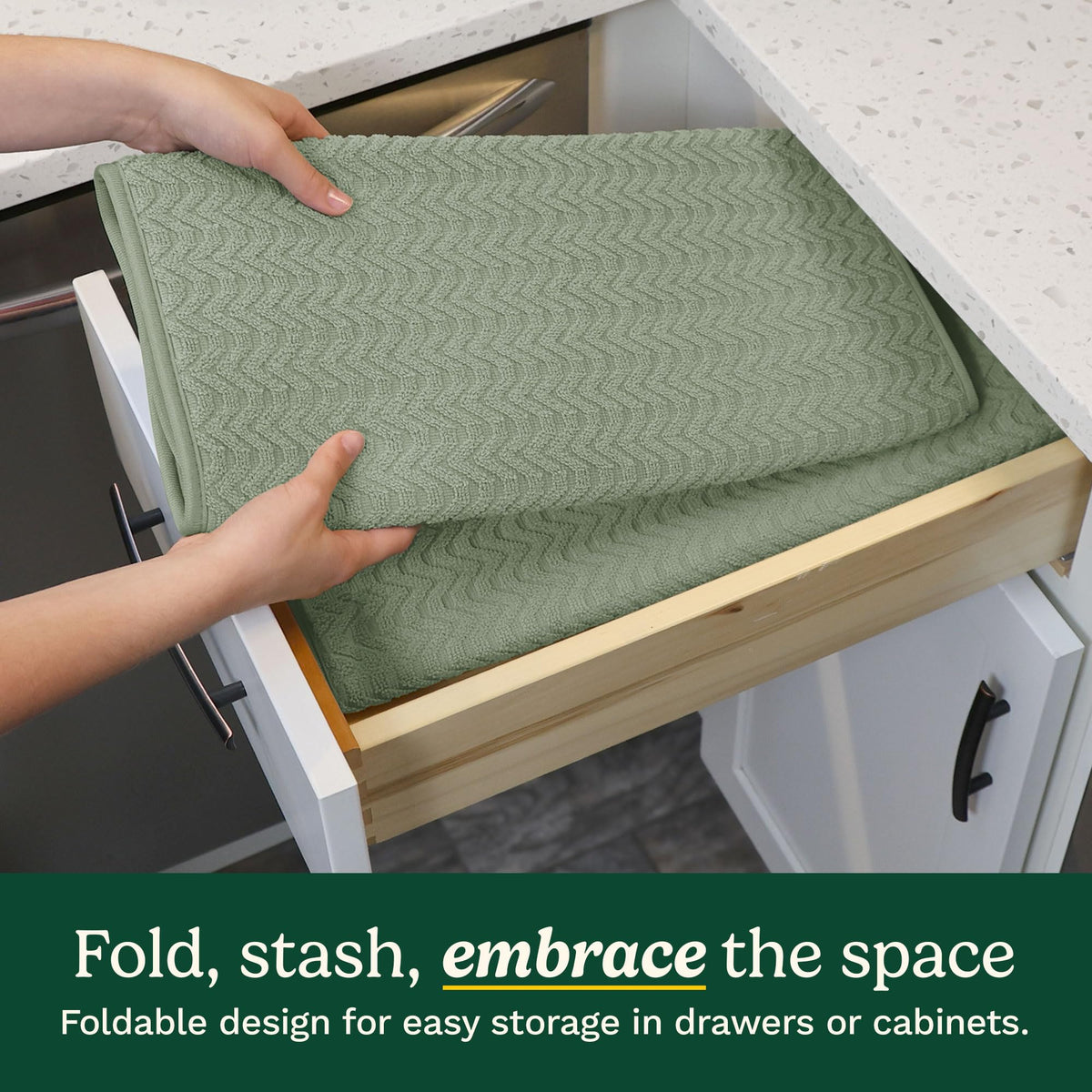 Best Brands Cuisinart dish drying mat two-pack offers versatile placement.