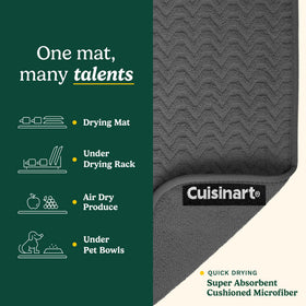 Best Brands Cuisinart dish drying mat close-up shows ultra-absorbent fibers