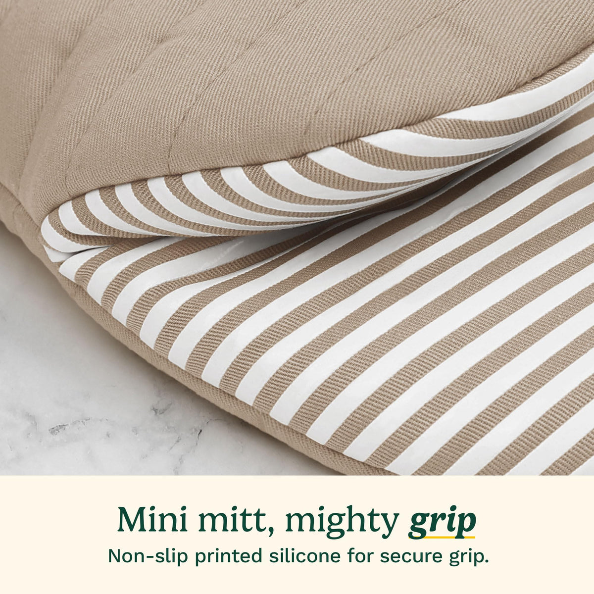 Cotton-filled interior of Best Brands Cuisinart mitts provides soft cushioning during tasks.
