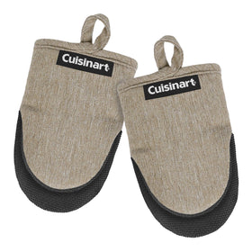 Best Brands Cuisinart mini oven mitts show a non-slip neoprene palm for secure heat protection.