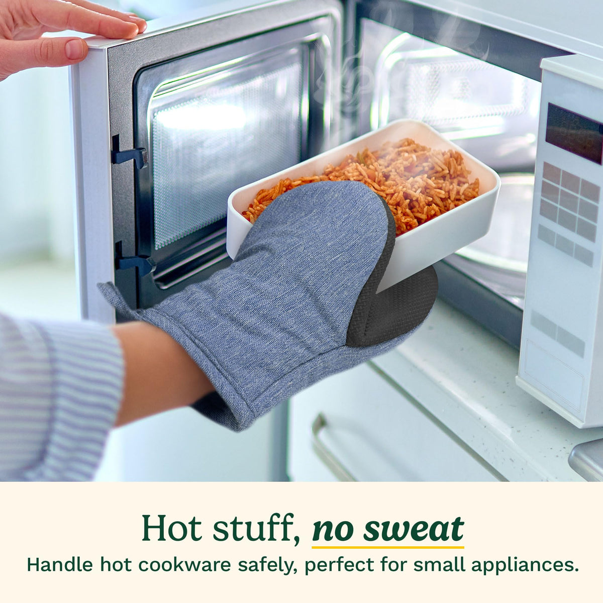 Best Brands Cuisinart mini mitts ambidextrous design for comfortable cooking with either hand.