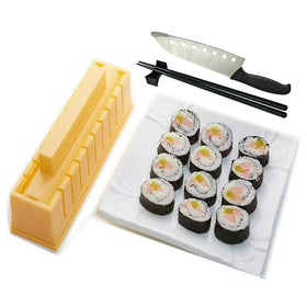 Bestbuy YUHE Sushi Maker Set creates easy round sushi at home.