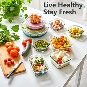 Bestfull round 970ml glass container great for meals and leftovers