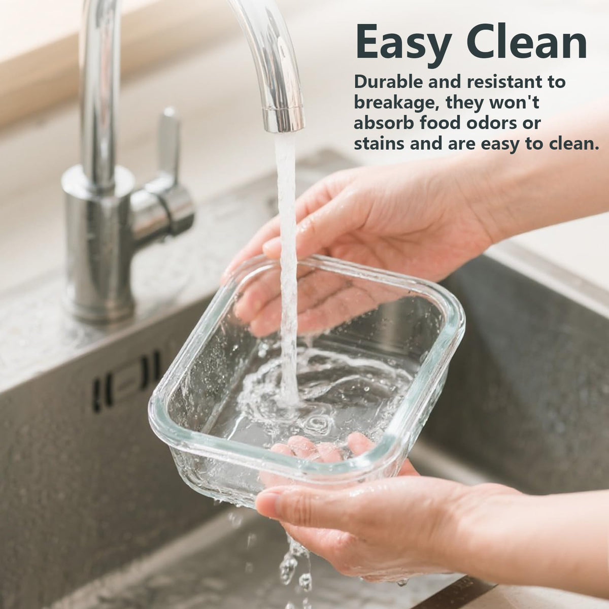 Bestfull square 310ml glass container perfect for portions