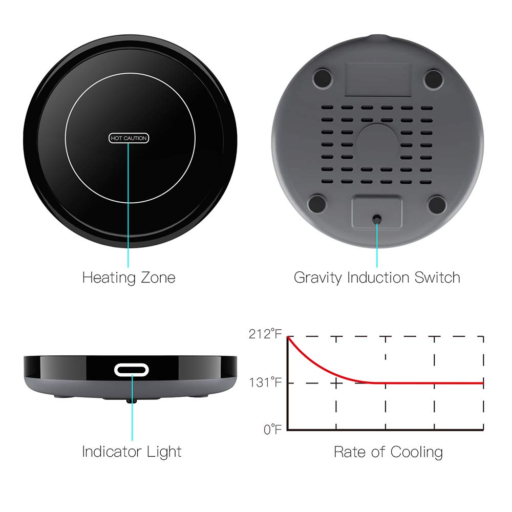BESTINNKITS gravity-induction warmer with indicator light on the control panel.