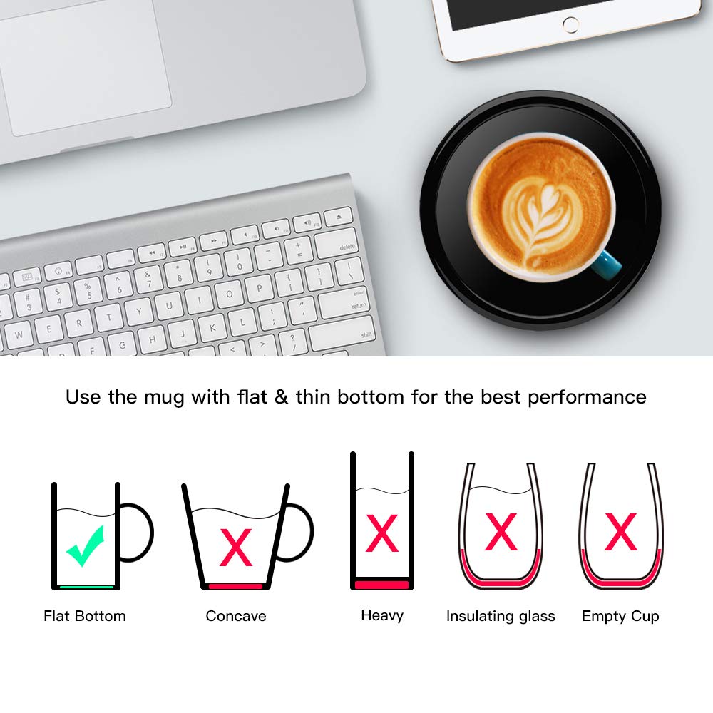 BESTINNKITS office desk warmer in use, keeps beverages at the right temperature.