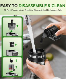 Bestome anti‑drip spout keeps the counter dry after juicing.