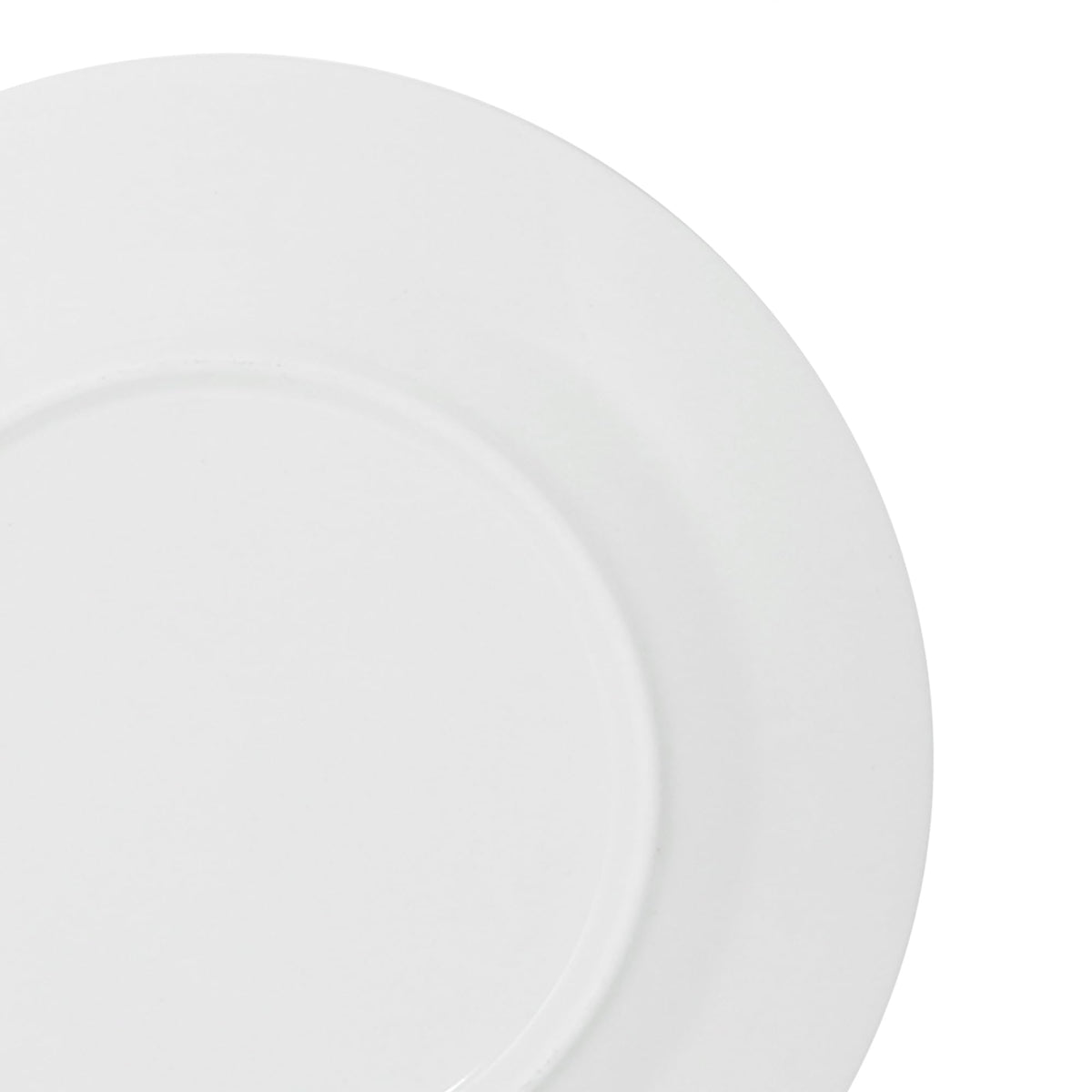 Bestone white dinnerware blends with colorful linens for everyday use.