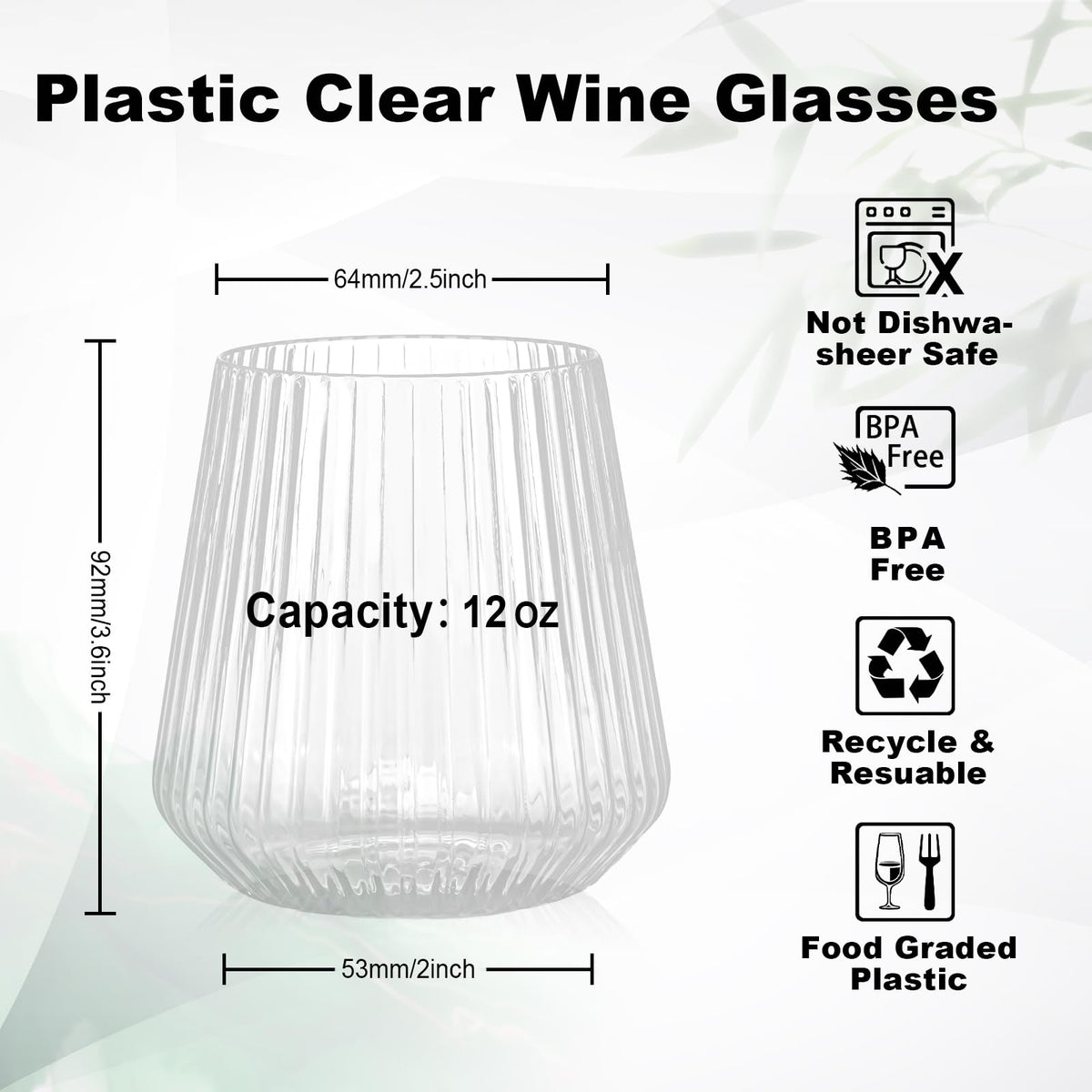 BESTSTAR stemless base glasses provide stability during lively gatherings.