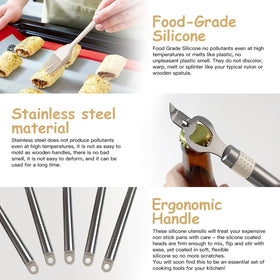 BESTZMWK dishwasher-safe utensils for quick cleanup.