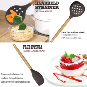 BESTZMWK kitchen tongs and pasta server for easy flipping.