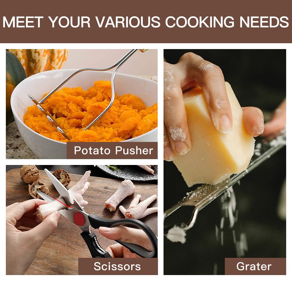 BESTZMWK 32-piece set covers essential cooking tasks every day