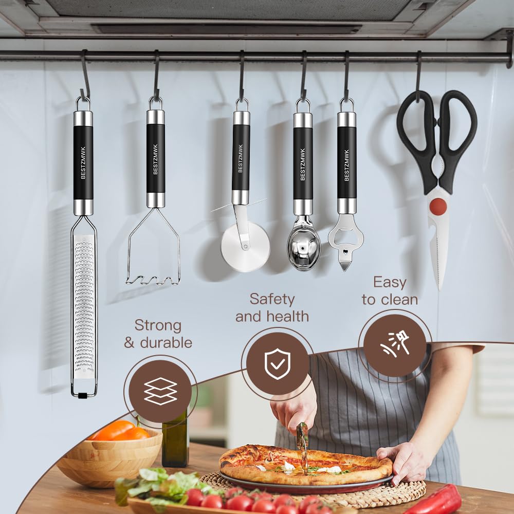 BESTZMWK silicone heads prevent scratching on cookware