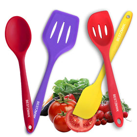BESTZMWK spoon for versatile stirring and serving in nonstick pans.