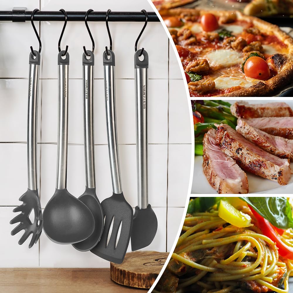 BESTZMWK nonstick pan-safe silicone heads prevent scratching