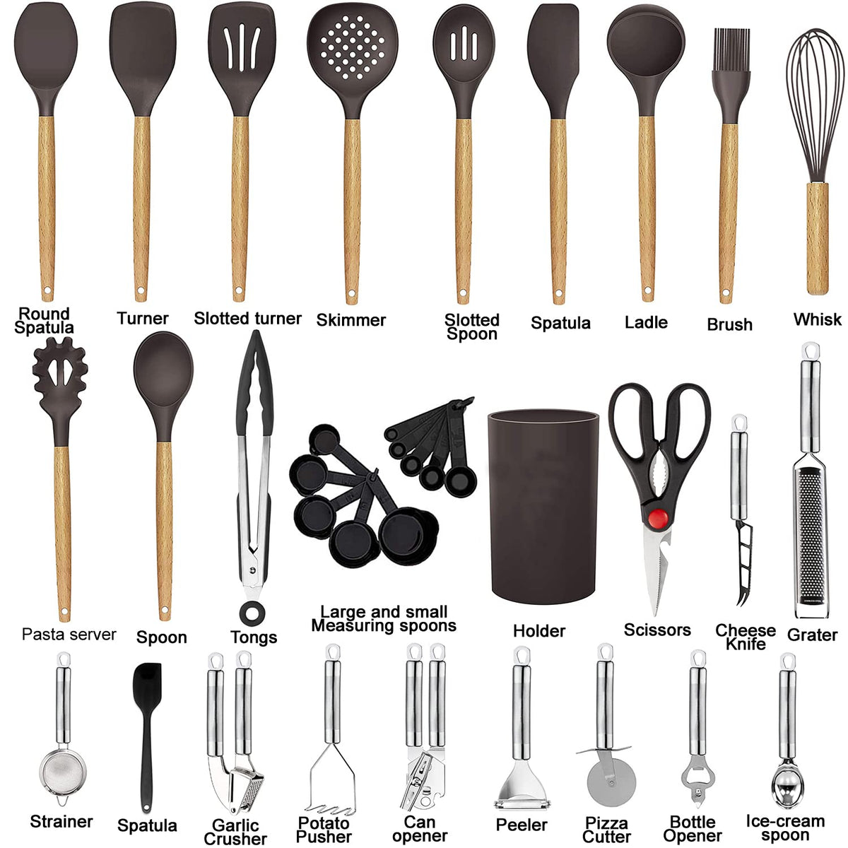 BESTZMWK silicone heads withstand high heat, protecting cookware.