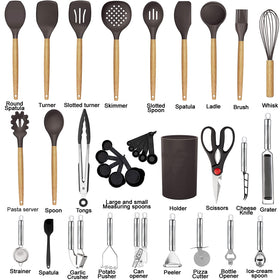 BESTZMWK silicone heads withstand high heat, protecting cookware.