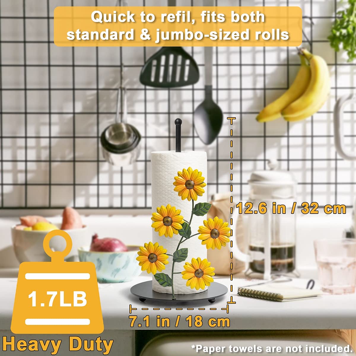 BESZONE sunflower decor detail with vibrant leaves adds farmhouse charm